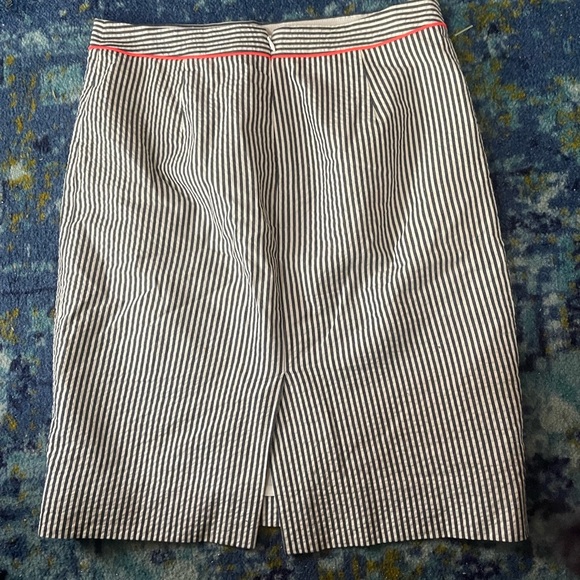 J. Crew neon tipped seersucker pencil skirt - Picture 3 of 4